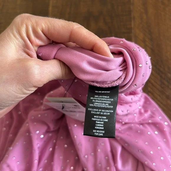 New AFRM DESANI RHINESTONE DOTTED RUCHED MINISKIRT IN MAUVE - Picture 8 of 8